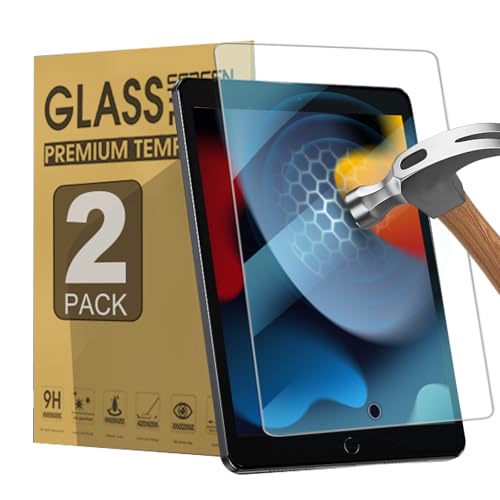 zenrich [2Pack ipad 10.2 Screen Protector with Anti Blue Light, iPad 9th/8th/7th Generation Tempered Glass Screen Protector with 9H Hardness/Bubble Free/Case Friendly, Pencil Compatible