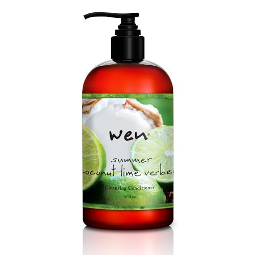 WEN by Chaz Dean Cleansing Hair Conditioner - Adds Moisture to Dry, Curly, & Fine Hair, Shampoo Alternative for Women & Men, Hydrating & Moisturizing- Summer Coconut Lime Verbena, 16 fl oz (Pack of 1)