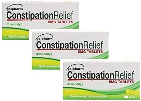 60 Tablets Galpharm Constipation Relief | Overnight Relief from Constipation | 5mg Bisacodyl
