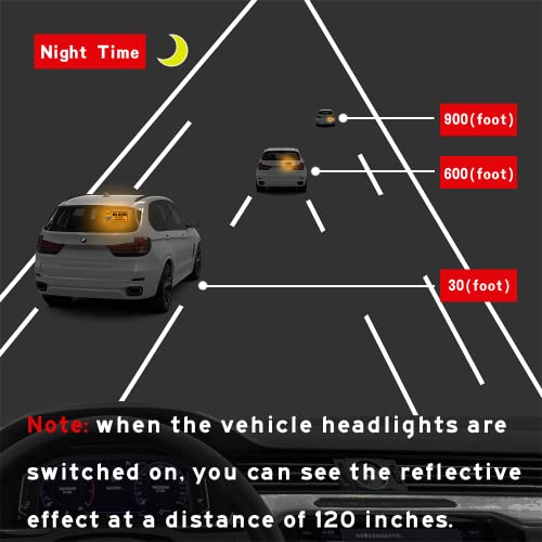 Biinfu Reflective New Driver Sticker, Student Decal For Car, Vehicle Keep Distance Sign Bumper Funny Duck Sticker-Orange #TOP3