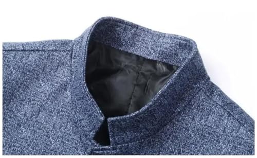 Men Stand Collar Business Casual Blazers Coats2