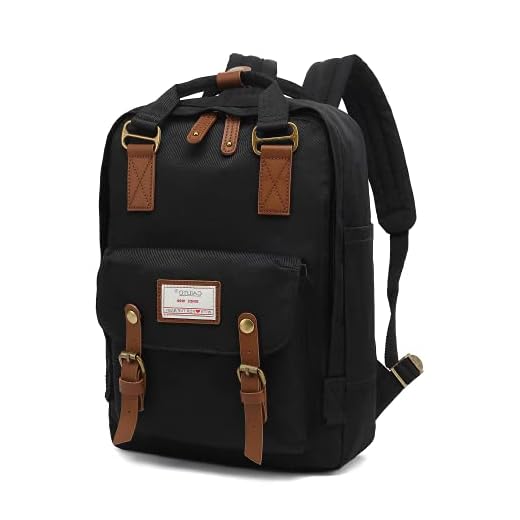 CALIYO Skolryggsäck flicka tonåringar, ryggsäck damer modern olika bärvarianter ryggsäck för universitet många fack med laptop-fack ryggsäck vattentät, svartb, L