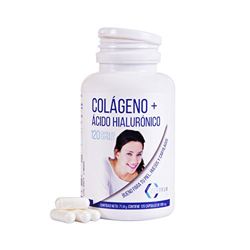 Colgeno con cido hialurnico para ayudar a la salud de piel y articulaciones  Colgeno hidrolizado con vitamina C y zinc para mejorar tus defensas y el mantenimiento de los huesos  120 cpsulas