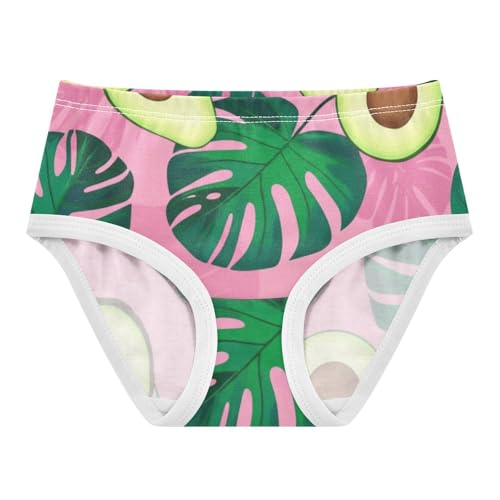 Avocados Leaves Pink Little Girl Panties Girls Underwear Toddler Cotton Florals Briefs Underpants 2t