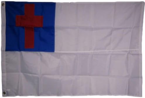 3x5 Embroidered Christian 210D Tradewinds Nylon Flag 3x5 Banner - Party Decorations Supplies For Parades - Prime Outside, Garden, Men Cave Decor Flag