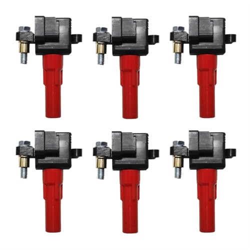6 Pcs Car Ignition Coils Compatible for Subaru Legacy III Outback 30L Tribeca B9 36L 22433-AA411 22433-AA441 22433-AA531 Engine: EZ30 EZ36D
