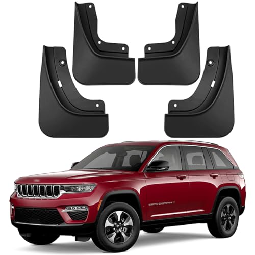 Image of Mud Flaps Mud Guards Fit for 2022-2024 Jeep Grand Cherokee(2-Row, Front & Rear Mud Splash Guards Accessories - 4 Pc, Black