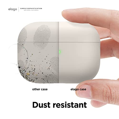 Elago Liquid Hybrid Case Compatible With Airpods Pro 2 Case With Lanyard- Compatible With Airpods Pro 2Nd Generation Case Cover, Triple Layer Protection, Dust Resistant, Shockproof (Stone) #TOP3