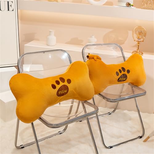 AQCQDQ Knochen-Dekokissen Aus Plüsch, Knochenform Kissen Kinder Kuschelkissen, Kuschelkissen Kinder Schmusekissen, Knochen Puppe für Home Sofa Schlafzimmer Bett Dekoration (50 cm,Knochen)