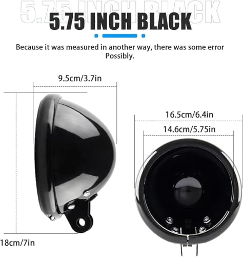 Boîtier phare moto 5.75 pouces avec support annulaire anti-vibrations pour fourche - 6