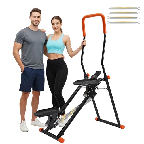 Image of Stair Stepper for Home Gym,2.0 Stair Climber with 3-Level Adjustable Resistance&2 Incline,Extra-Wide Non-Slip Pedals