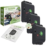 ISOTRONIC mobiler Hundeschreck Katzenschreck mit Ultraschall | für Scheune, Garten, Auto und Garage | besonders hohe Töne, Wechselfrequenz gegen Gewöhnungseffekt - 3 Stück