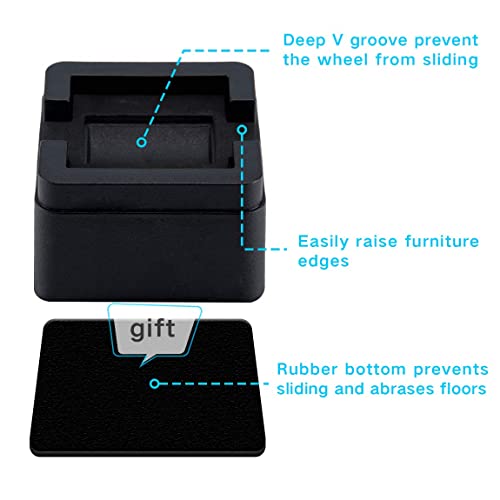 Btsd-Home 3 Inch Heavy Duty Bed Risers Adjustable Bed Lifts Fits To All Wheels Of Furniture, Sofa, Table And Couch 4 Pack #TOP4