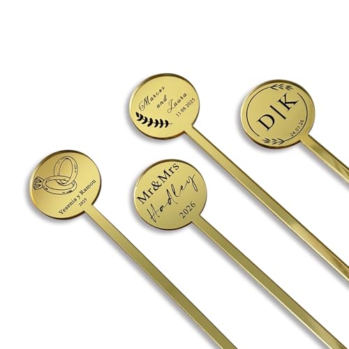 30Pcs Drink Stirrer Gold Custom Drink Stirrers...