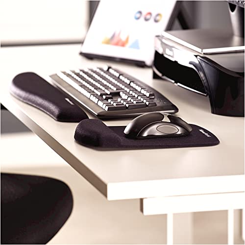 Fellowes PlushTouch Keyboard Wrist Rest with Microban Protection - Ergonomic Wrist Support with Non Slip Rubber Base for Computer Laptop and Home Office - Black - Image 7