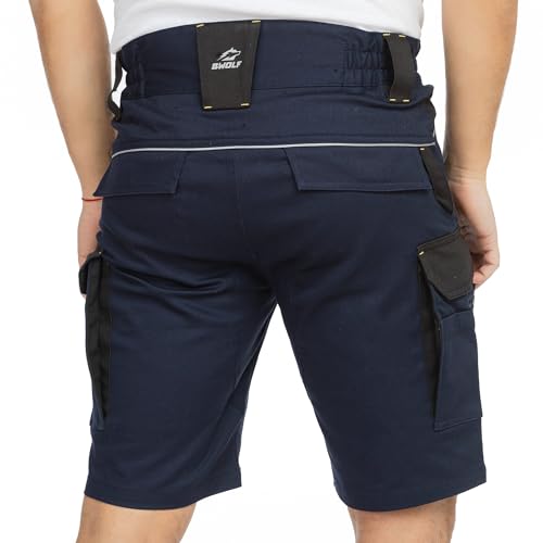 BWOLF Daytona Arbeitsshorts Stretch, Arbeitshosen Männer Kurze, Arbeitshose Herren mit vielen Taschen