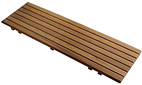 Adjustable Teak Bathtub Shelf Seat | for tubs from 20-1/4" to 28-1/2" Wide