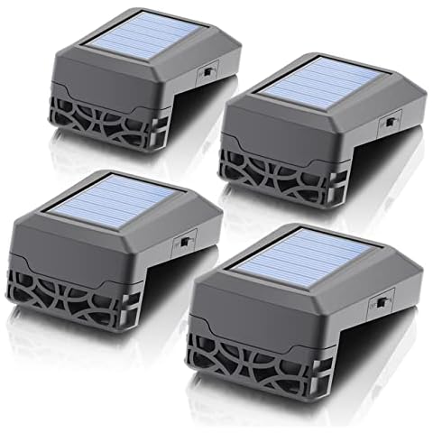 Briignite Solar Lights Outdoor, Upgraded Wireless Solar Motion Sensor Security Light, Solar Powered Lights with Retro Pattern, Warm White Solar Wall Light for Front Door, Yard, Garage, Garden (4 Pack) Cover