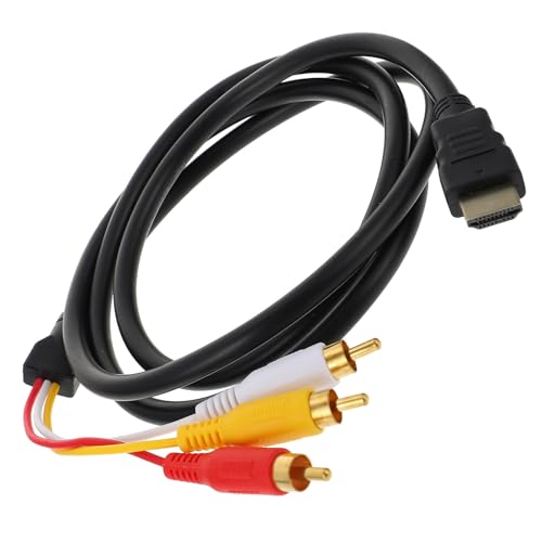 Hemobllo Adaptador de Cable de Video Digital a Analógico y Convertidor Negro Resolución hasta 1024 X 768 y Transmisión de Audio y Video Digital sin Comprimir para Tv Hdtv Dvd