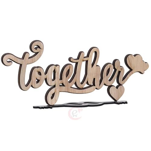 Articles de décoration de Saint-Valentin : cœur en bois avec support de table - 4