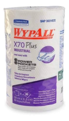 Pano de limpeza WypAll X70 Plus - 88 panos (42, 6 x 28, 2 cm), Wypall