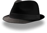 Mit Ripsband Be a Popstar Trilby 56 cm,Schwarz
