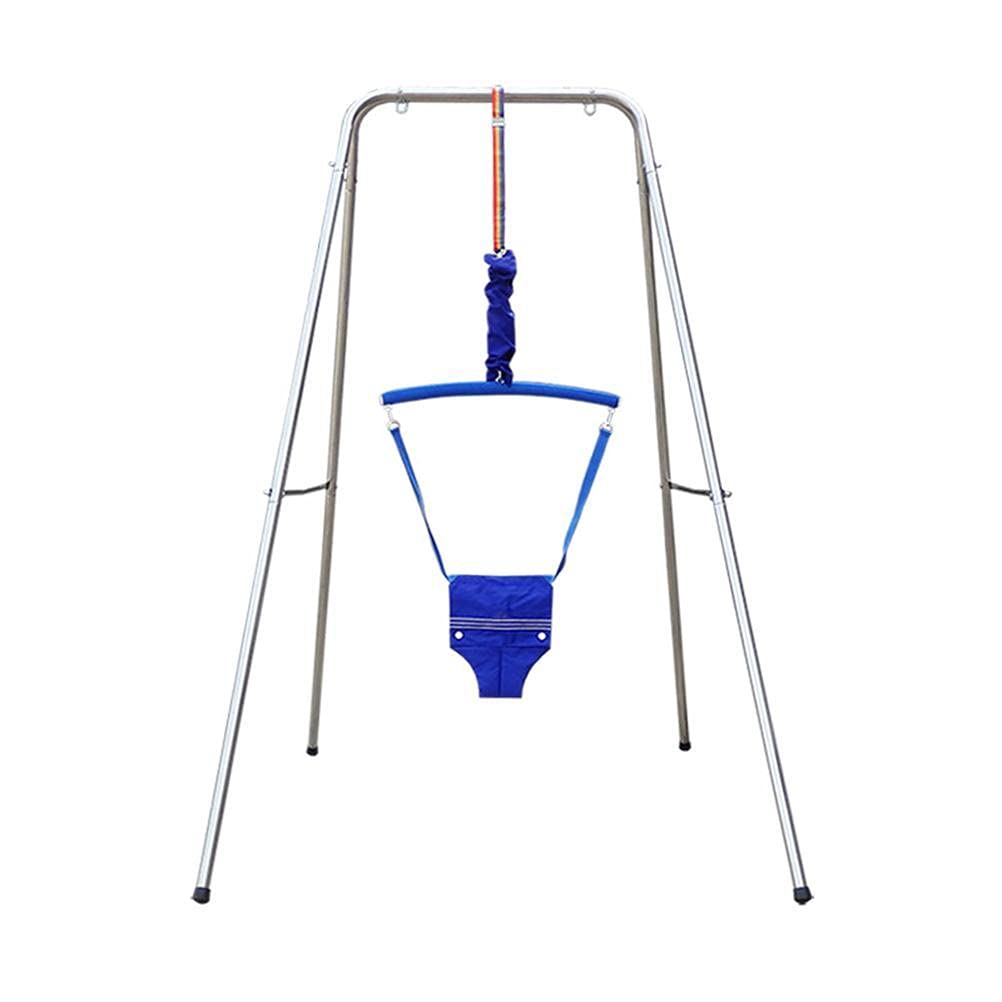 Springstuhl, Stoffhöhe, Indoor-Trainingsgerät für Babys von 6 bis 24 Monaten, Rosa, Blau, geeignet zum Aufhängen, 1,8 m Höhe, Rosa