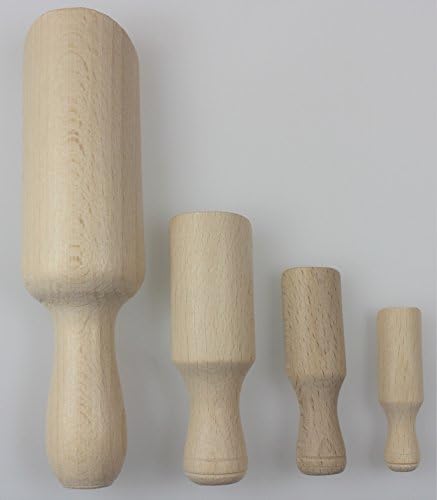 efo Versatile Wooden Scoops Set 4pcs - Multipurpose Wooden Spoons - Wood Salt and Spice Scoops  Rustic Bath Salt Scoop - Wooden Nuts Scoop - Sizes: 2.4"; 3.3"; 3.9"; 6.7" / 6; 8.5; 10; 17cm