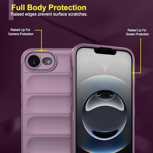 Image of Zapcase Back Case Cover for iPhone 16e | Compatible for iPhone 16e Back Cover | Liquid Silicon Magic Case with Camera Protection | Lavender