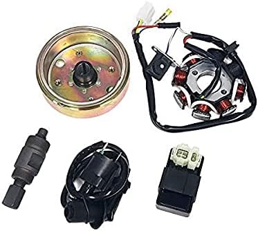 Miniatura 2 de MMG Kit de reparación de encendido GY6 50cc scooter ciclomotor, incluye volante, estator, bobina de encendido, CDI y herramienta extractor de