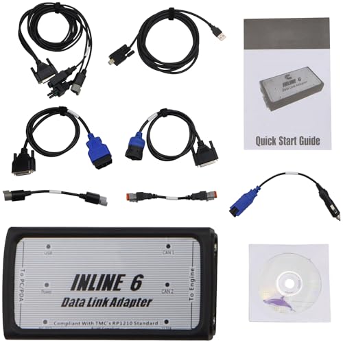 3165033 Inline 6 Data Link Adapter V8.7 Diagnostic Tool for Cummins Diesel Engine Komatsu Excavator - Complete Heavy Duty Truck Diagnostic Tool J1939 J1708