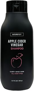 Naturepop Apple Cider Vinegar Shampoo | Made with fermented raw apple cider vinegar | Clarify, Detox, Shine | NO sulfates, Parabens | All Hair Types | 16.9 oz (500 mL) | Made in Korea