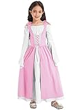 Prinzessin Kostüm für Mädchen: Voller mittelalterlicher Renaissance-Stil, retro und attraktiv, Must-have-Vintage-Kleidung für Renaissance-Festivals, viktorianische Veranstaltungen, Kindertage, Mottoparty, Oktoberfest, Cosplay, Bühnenauftritte und mehr