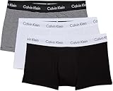 Calvin Klein Calzoncillos bóxer Hombre Pack de 3 Low Rise Trunks Ropa Interior, Multicolor (White/B&W Stripe/Black), M