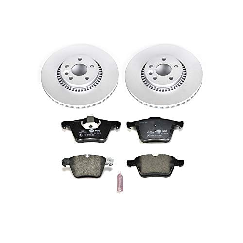 Image of PowerStop Euro-Stop Fully Coated Front Brake Kit For Volvo S60 2011-14 | Volvo S80 2007-14 - ECE-R90 Certified Brake Pads + Disc Rotor Upgrade, ESK5613