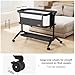 Taylengrow Baby Bassinet Bedside Sleeper - All-Mesh Design, Portable Bedside Bassinet for Baby with Washable Mattress, 5 Adjustable Heights (Black)