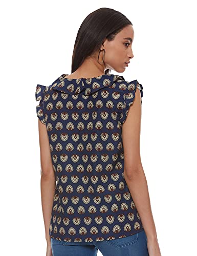 Image of Desi Belle Women's Regular Tops (DBCTTP-6 Navy L)