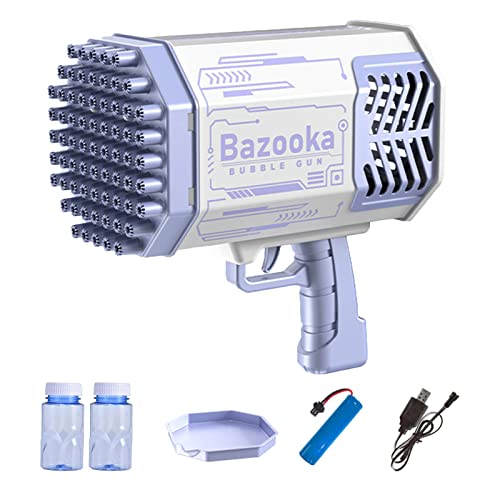 aniceday Bazooka Bubble Machine - Bubble Blaster con 69 Agujeros de Burbujas Bubble Machine Rocket Launcher Regalo para Adultos Niños Interior Fiesta al Aire Libre Boda - Rosa Cover