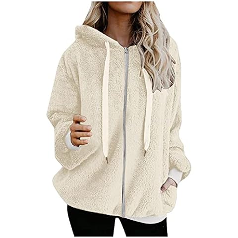 Damen Jacke Winter Casual Windblocker Teddy Fleecejacke Loose Trenchcoat Steppjacke Outdoorjacke GroßE GrößEn Frauen Kapuzenpulli Winterjacke Softshelljacke Modische Damenbekleidung Cover