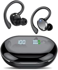 Bluetooth Kopfhörer Sport, Kopfhörer Kabellos Bluetooth 5.4 mit 4 ENC Noise Cancelling Mic, Kabellose Kopfhörer Hi-Fi Stereo Tiefer Bass Wireless Earbuds, IP7 Wasserdicht Ohrhörer LED Anzeige