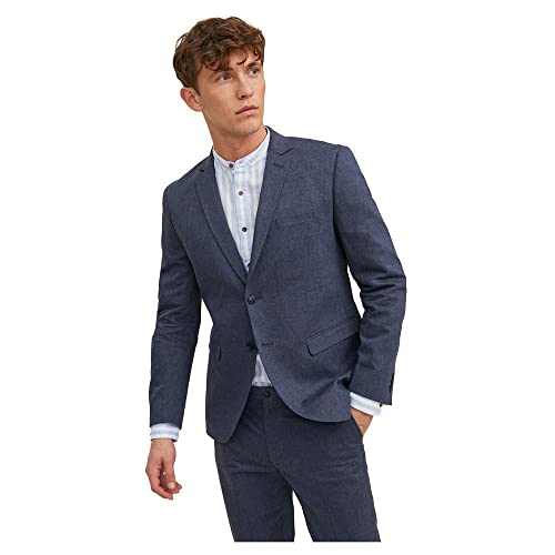 JACK & JONES Men's JPRRIVIERA Linen Slim SN Anzugjacke, Navy...
