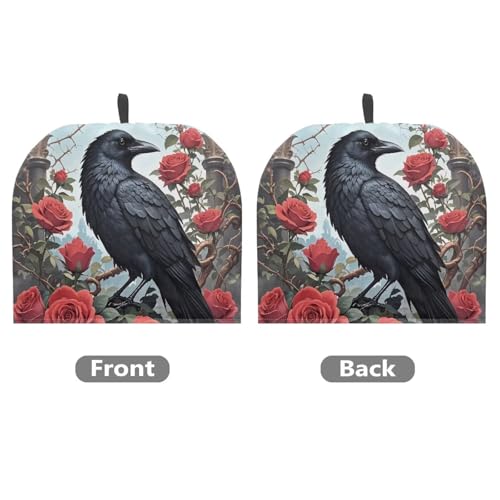 Image of Rose Tea Pot Cover for Party Reusable CrowTeapot Cozy Keeping Warm,Dust Proof Teapot Dust Protector for Kitchen Decorative