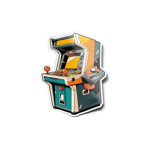 PACK AUTOCOLLANTS STICKERS Vinyle Borne Arcade Jeu Vidéo Retro Gaming Old School Vintage Joystick Geek Résistant Eau Uv Déco Pour Ordinateur Bouteille et...