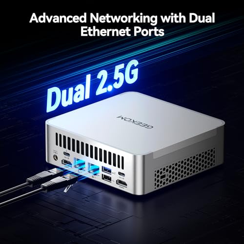Image of GEEKOM XT1 Mega AI Mini PC,14th Gen Intel Core Ultra U5-125H Processor (14C /18T,up to 4.5 GHz),32GB DDR5 1TB PCIe Gen4 SSD,Mini Desktop Computers Windows 11 Pro,WiFi 7 /BT 5.4 /Dual 2.5G LAN /USB4.0 /8K