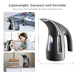 HiLIFE Steamer for Clothes, Portable Handheld Design, 240ml Big Capacity, 700W, Strong Penetrating Steam, Removes Wrinkle, for Home, Office(ONLY FOR 120V)-Black - Image 5