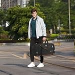 Duffle Bag for Travel,Overnight Weekend Gym Carry On Luggage Bag, 50L Travel Duffel Bag for Men Women, Expandable Spacious Travel Duffel Bag, Black - Image 3