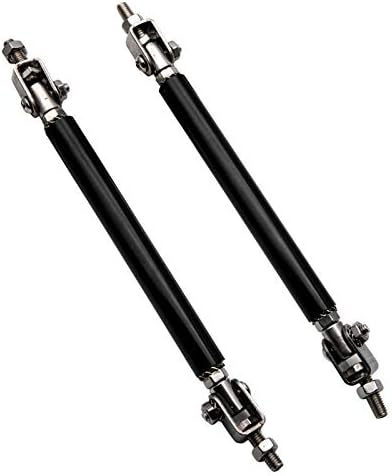 Hastes ajustáveis para splitter do para-choque dianteiro MASO pretas 100 mm – 2 unidades