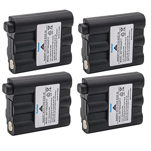Kastar 4-Pack Two-Way Radio Batteries for Midland GXT Series