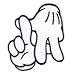 LA Los Angeles Fingers Sign Hands White Gloves Emoji Iron On Embroidered Patch