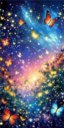 Peinture diamant papillon 5D kit complet broderie diamond grand format adulte 40x90cm
